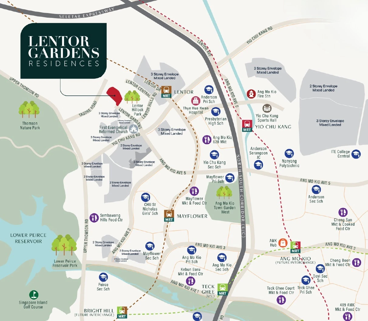 Lentor Gardens Residences Location Map - Condo Near Lentor MRT District 26