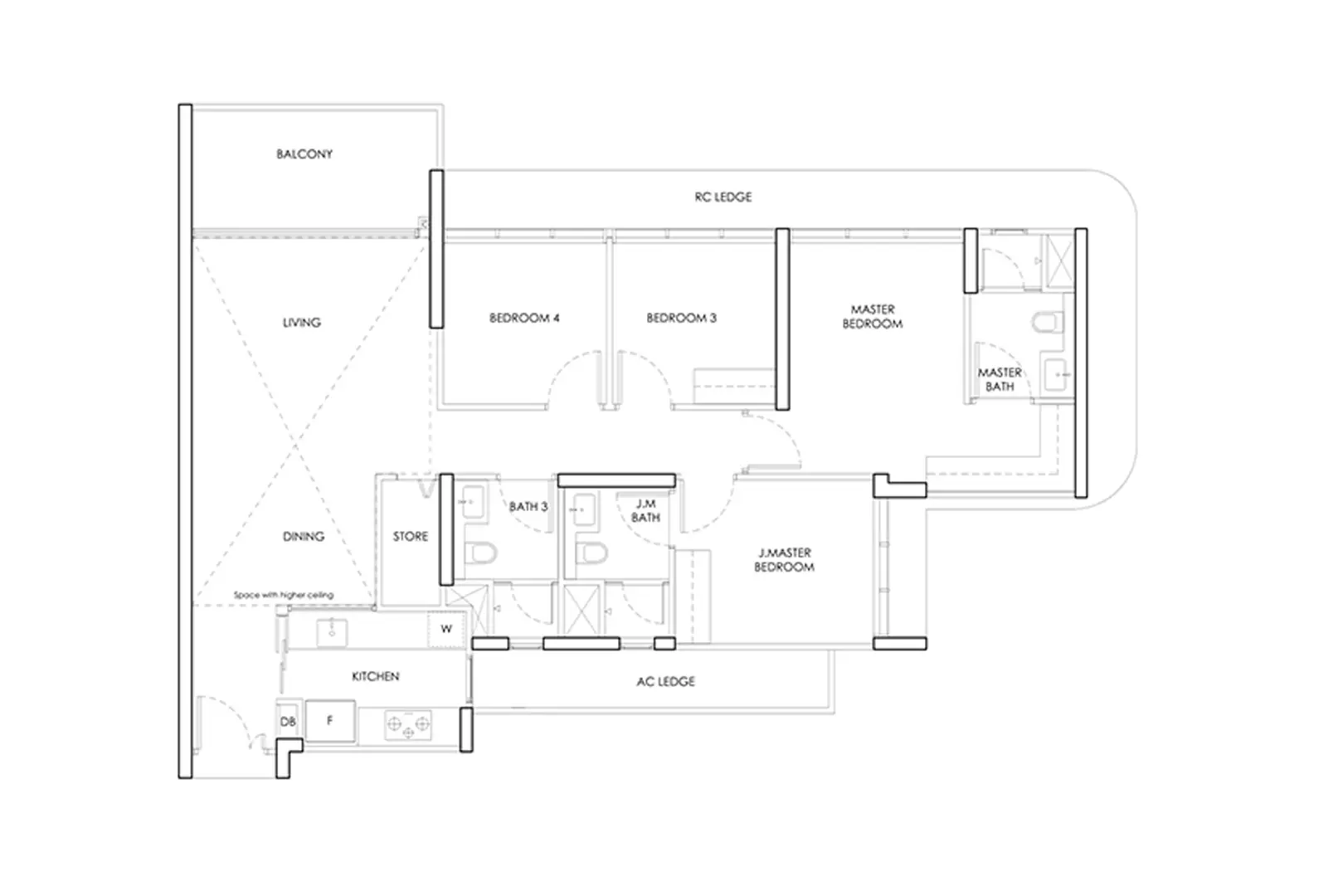 Lentor Gardens Residences 4 Bedroom Floor Plan Layout