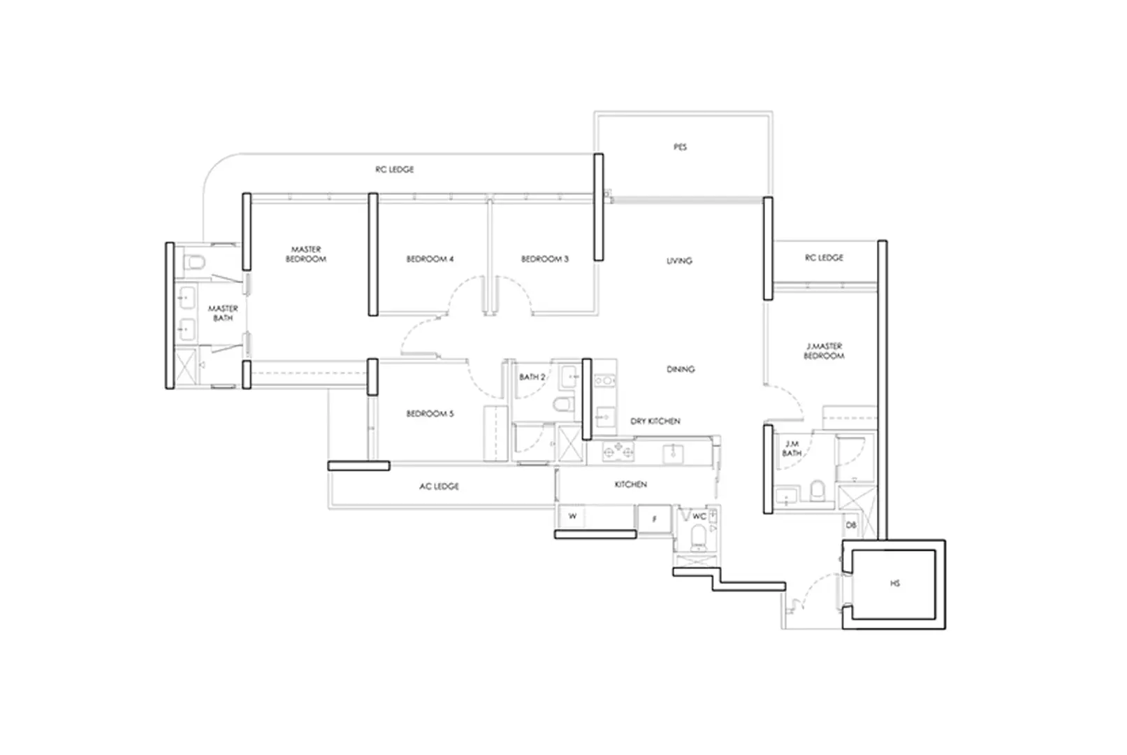 Lentor Gardens Residences 5 Bedroom Floor Plan Layout